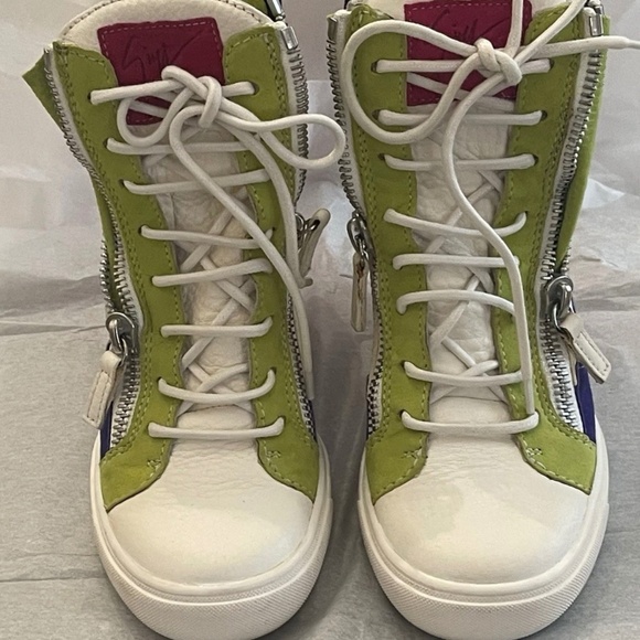 Giuseppe Zanotti Colorblock Wedge High-Top Sneakers 39 - Picture 1 of 14